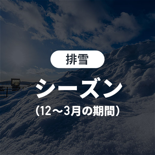 排雪 シーズン契約（12～3月の期間）