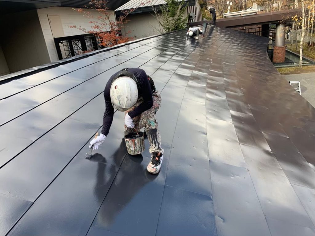 上塗りダメ込み作業