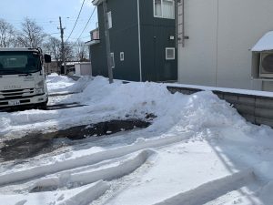アパート２軒目、除排雪作業