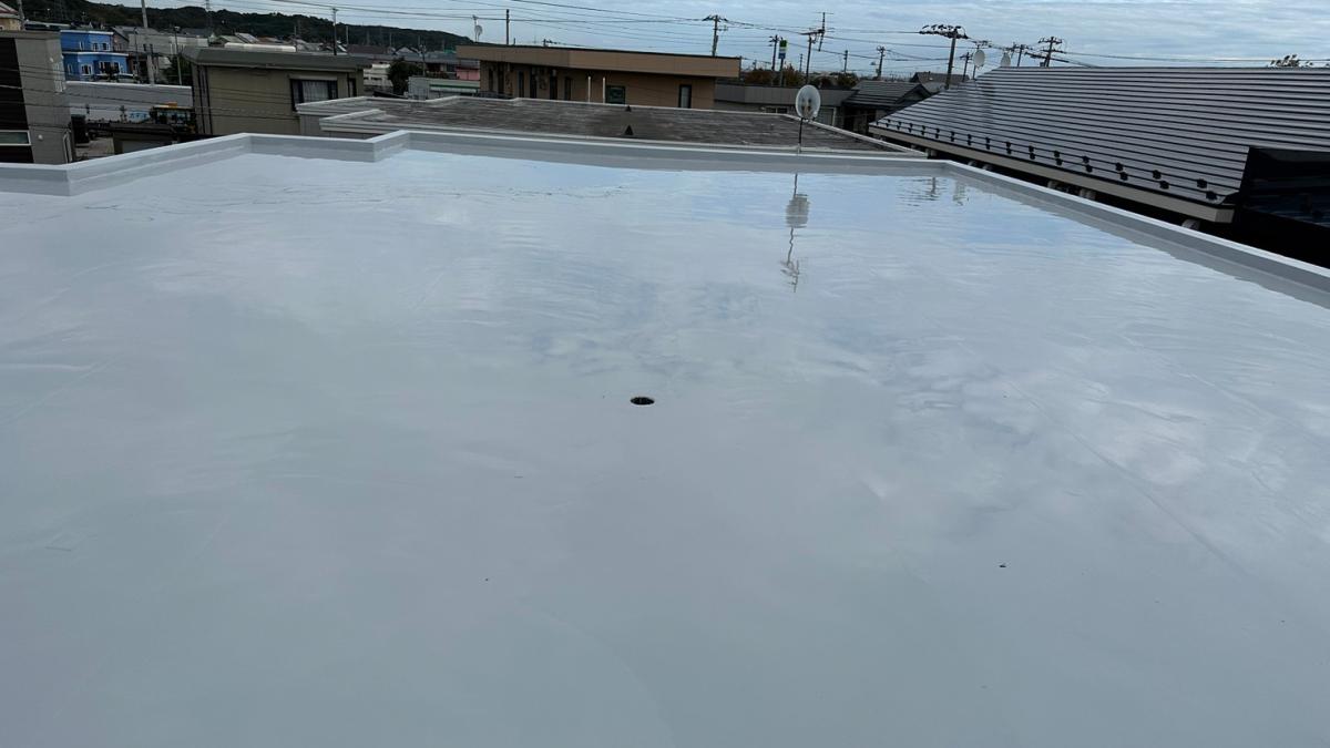 苫小牧市のぞみ町 アルカディア屋上ウレタン防水工事 アフター