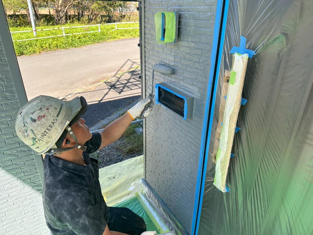 苫小牧市澄川町 k様邸 外壁 上塗り