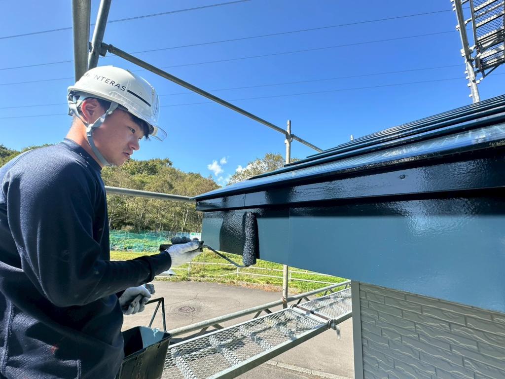 苫小牧市澄川町 k様邸 破風 上塗り