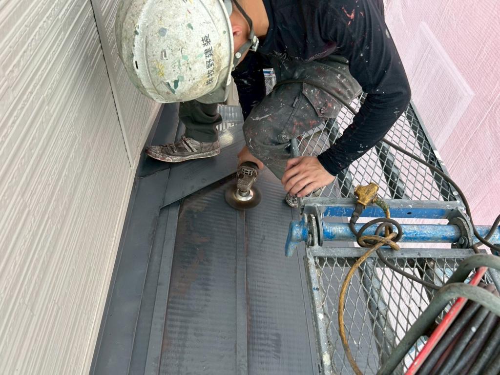 苫小牧市しらかば町 Y様邸 屋根 下地調整(ケレン)