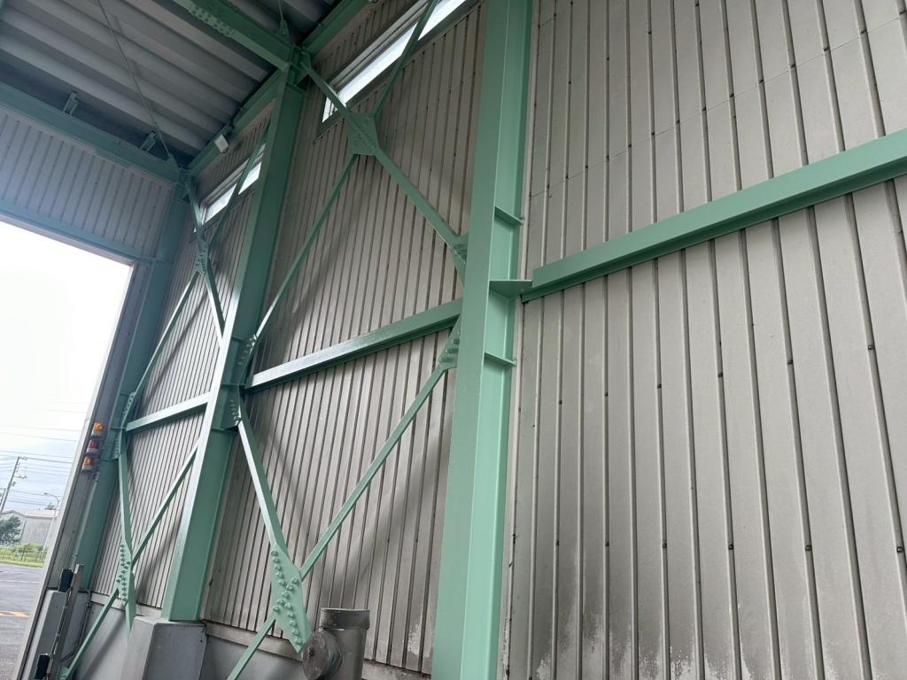 苫小牧市、建屋鉄骨塗装 鉄骨アフター