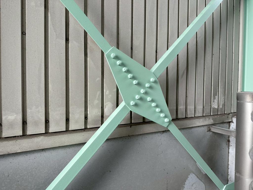 苫小牧市、建屋鉄骨塗装 鉄骨ブレスアフター