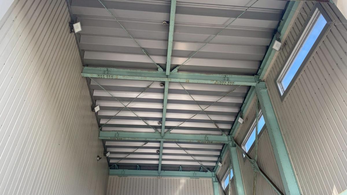 苫小牧市、建屋鉄骨塗装 ビフォー