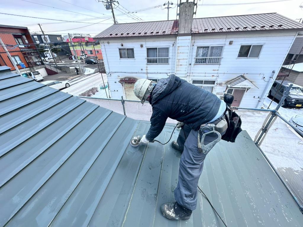 苫小牧市春日町 T様邸 屋根 下地調整(ケレン)