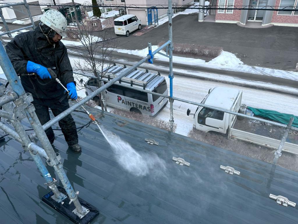 苫小牧市春日町 T様邸 屋根 高圧水洗浄