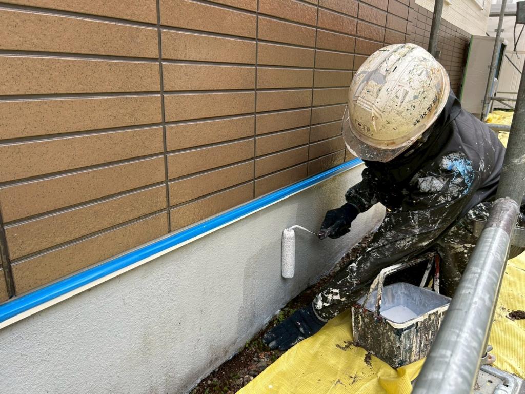 苫小牧市桜坂町、U様邸 基礎 下塗り